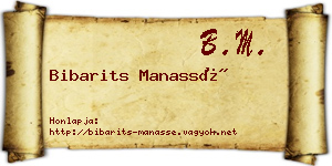 Bibarits Manassé névjegykártya